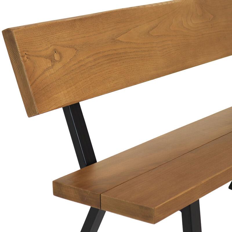 Sunnydaze 59" European Chestnut Patio Bench