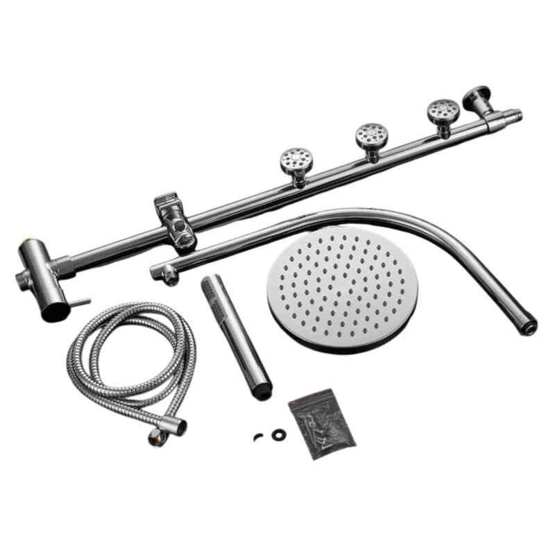 Rainfall Shower Panel Wall Mount with Hand Shower for Convenient and Luxurious Bathroom Experience