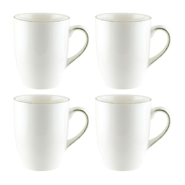 Odette dia.3.25" h:4.25" 11 oz. Round Decorated Porcelain Mug (Set of 4)