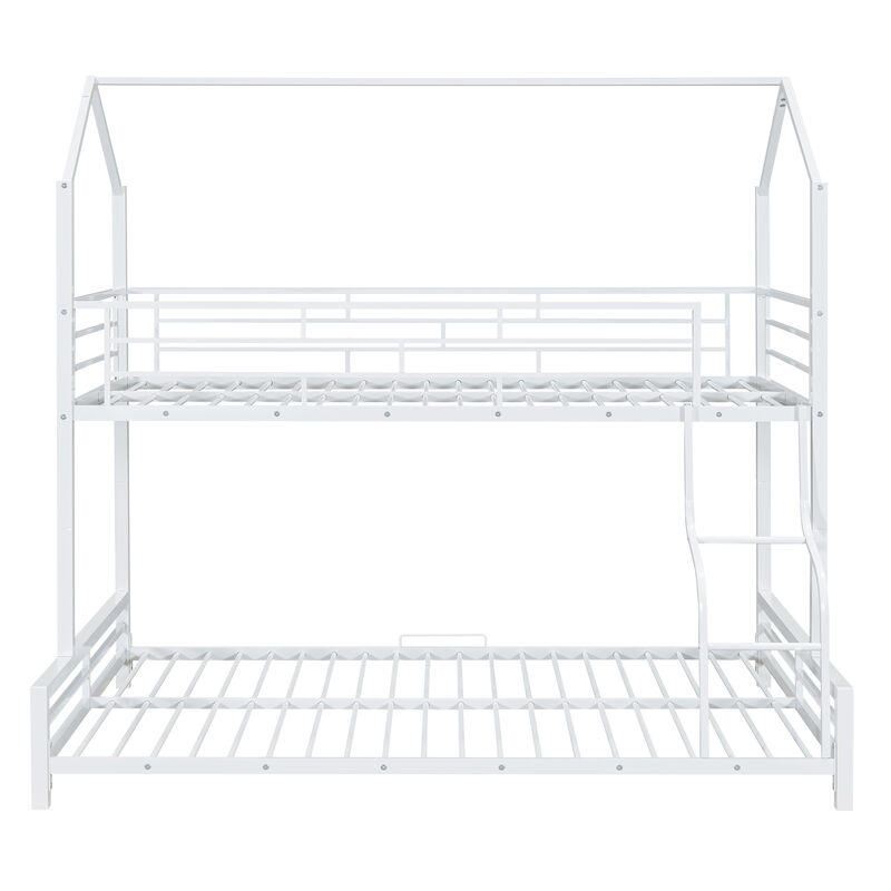 Merax Metal House Bunk Bed 2 Beds in 1