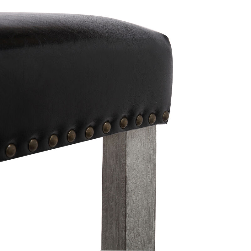 WestinTrends 24" Upholstered Saddle Seat Counter Stool (Set of 2)