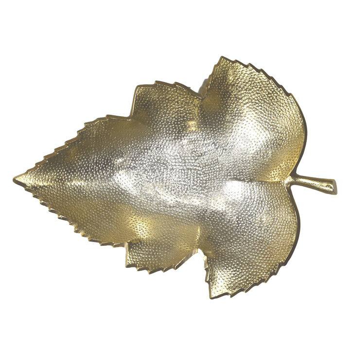 Handmade Decorative Gold Color Coated 6.69 x 5.11 x 0.9 Inches Aluminium Tray 057AB BBH Home's