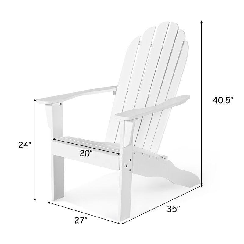 Acacia Wood Outdoor Adirondack Chair with Ergonomic Design