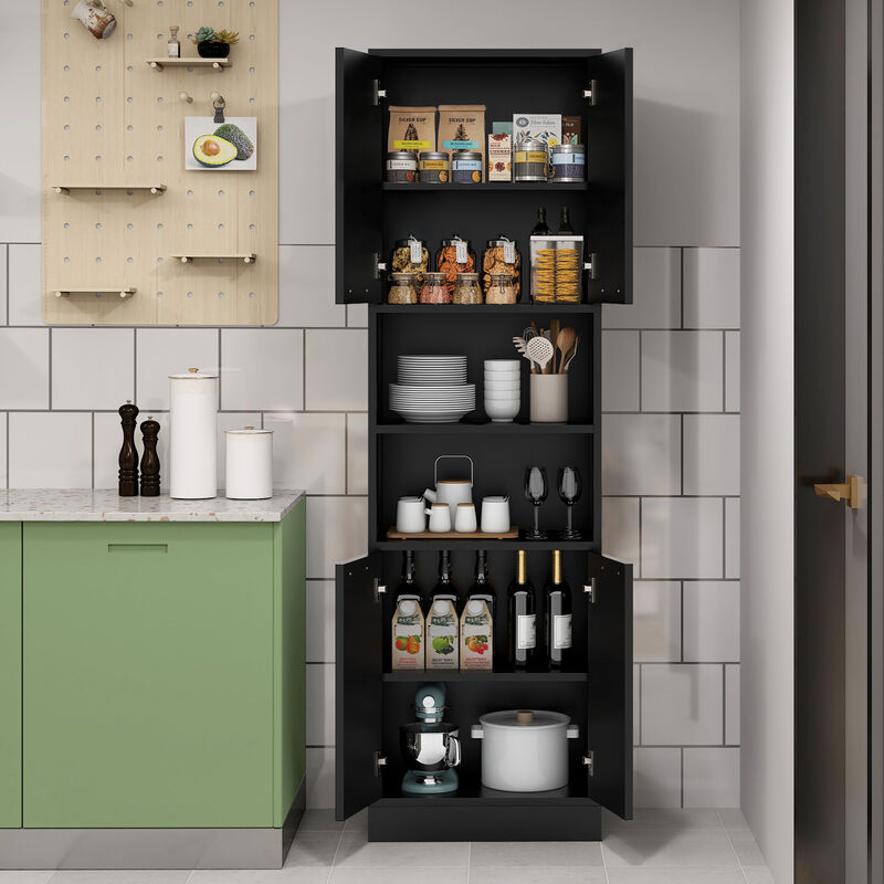 Tall Kitchen Pantry Cabinet with Doors & Shelves – Freestanding Storage Cupboard for Kitchen