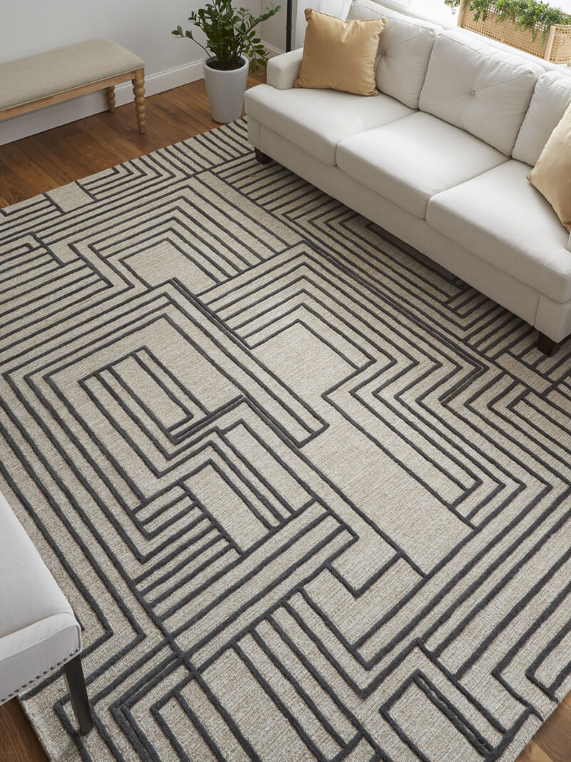 Gansett T8011 Beige/Brown 9'6" x 13'6" Rug By Thom Filcia
