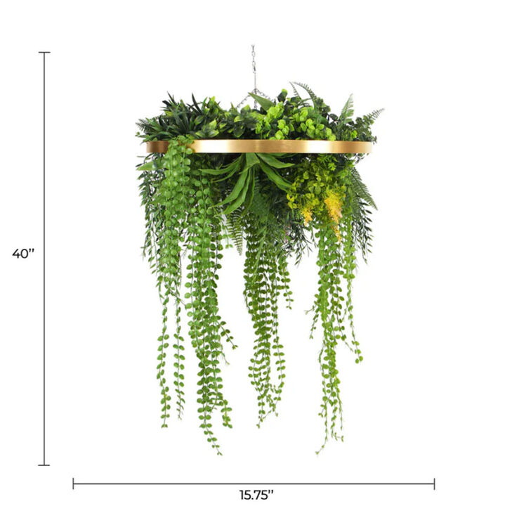 Imitation Premium Gold Artificial Hanging Green Wall Disc 15" (Limited Edition)