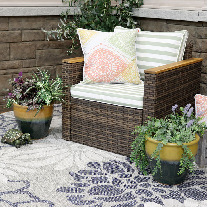 Sunnydaze Chalet Glazed Ceramic Planter - Set of 2