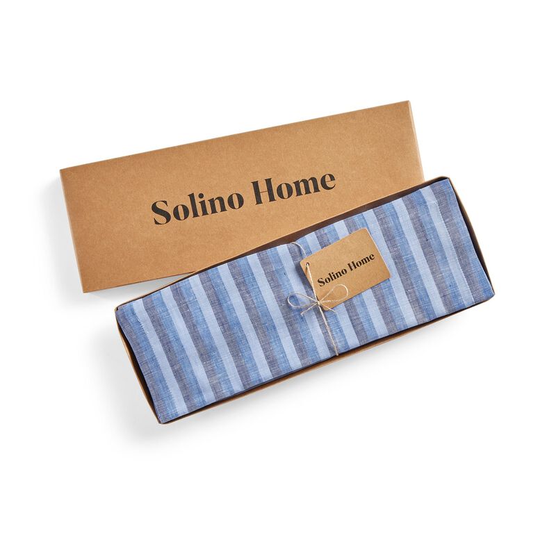 Solino Home 100% Pure Linen 14 x 19 Inch Placemats Set of 4 | Bistro