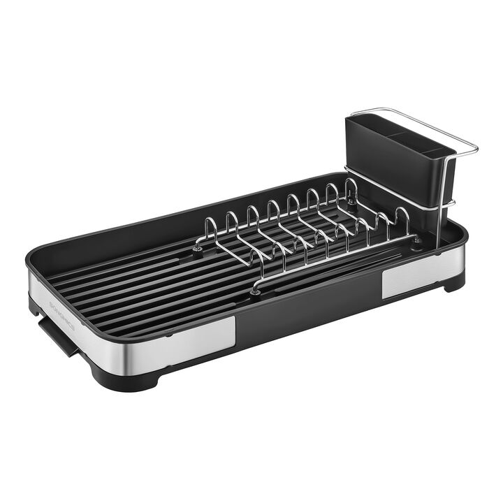 Stainless Steel Dish Drying Rack with Adjustable Tiers and Drip Tray