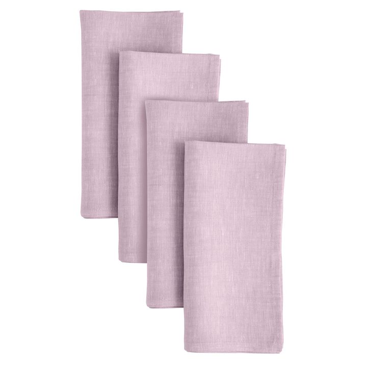 Solino Home 100% Pure Linen Dinner Napkins 20 x 20 Inch Set of 4 | Athena