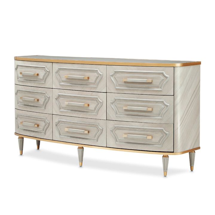 Michael Amini St. Charles Dresser - Dove Gray