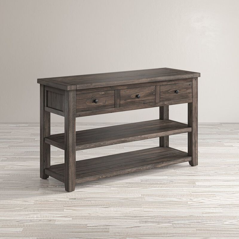 Jofran Madison County Rustic Reclaimed Solid Wood Farmhouse Sofa 50 Sofa Table