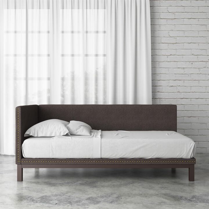 Atwater Living Doris Upholstered Daybed, Gray Linen