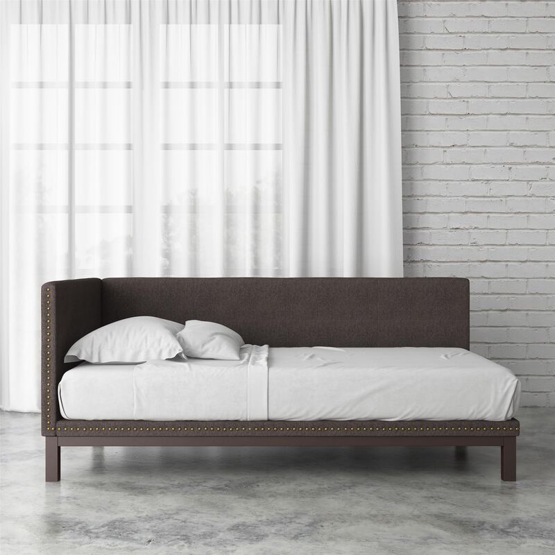 Atwater Living Doris Upholstered Daybed, Gray Linen