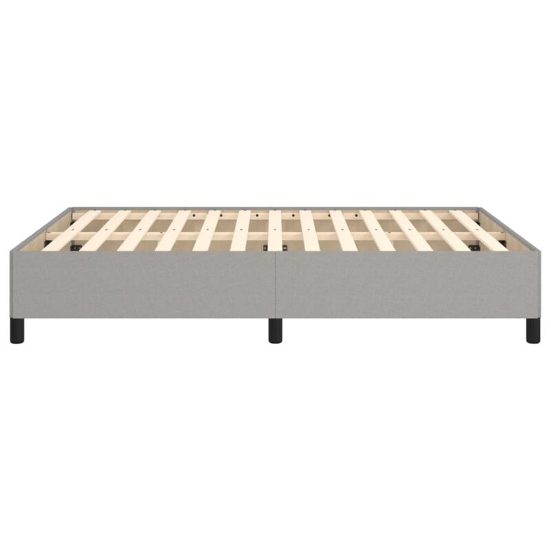 vidaXL Modern Fabric Bed Frame, Full/Double Bed Size, Light Gray - Essential Bedroom Furniture - Suitable for 53.9" x 74.8" Mattress