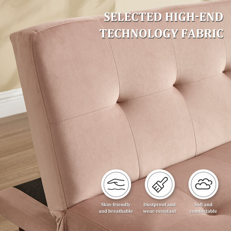 Merax Flannel Fabric Foldable Sofa Recliner Futon
