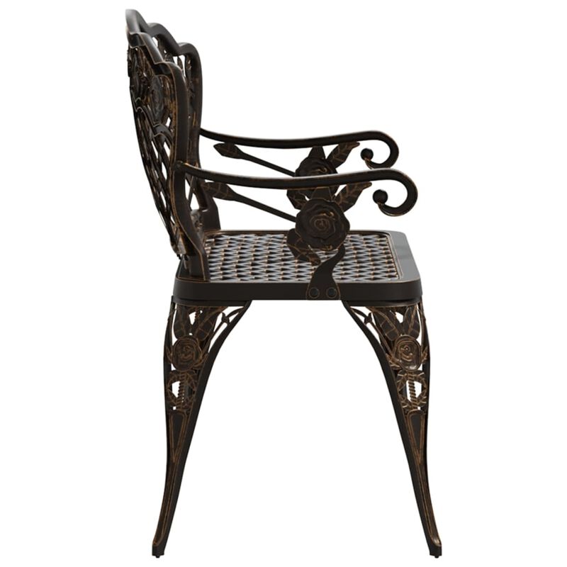 vidaXL Patio Bench 42.5" Cast Aluminum Bronze
