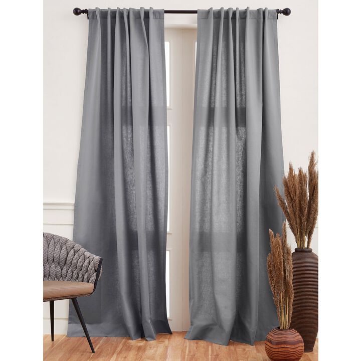 Solino Home Cotton Linen Curtain | Cotton Linen for Thanksgiving, Christmas