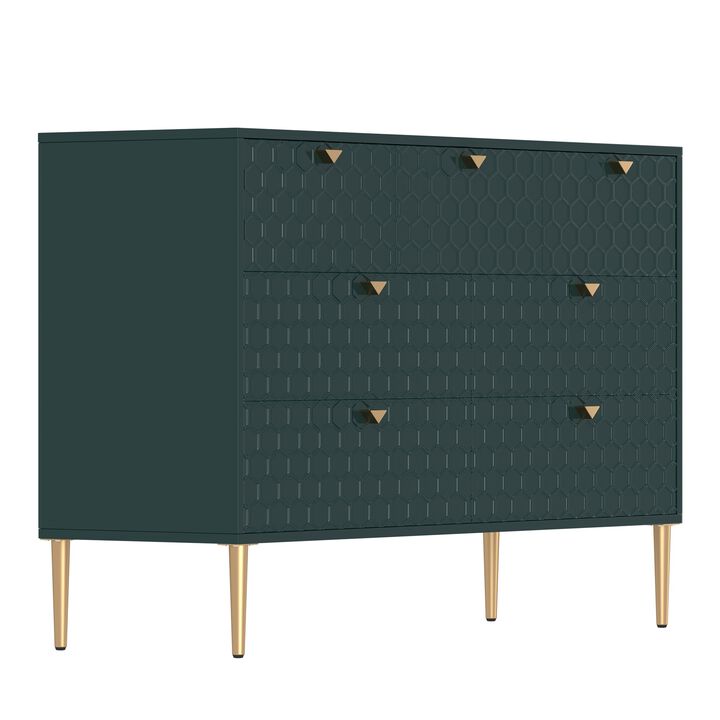 Blue Modern Indoor Accent Storage Cabinet with 7 Drawers
