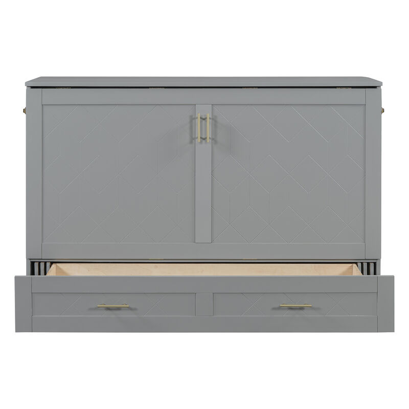 Merax Pulley Structure Design Murphy Bed Cabinet