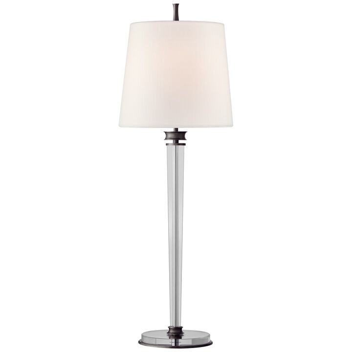 Lyra Buffet Lamp in Bronze and Crystal
