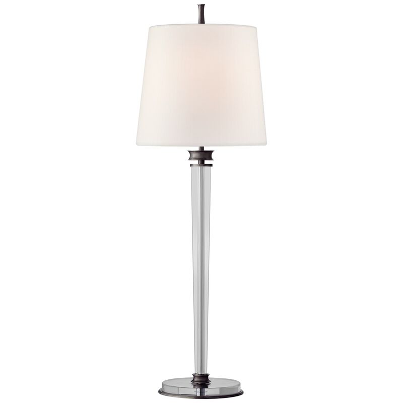 Lyra Buffet Lamp in Bronze and Crystal