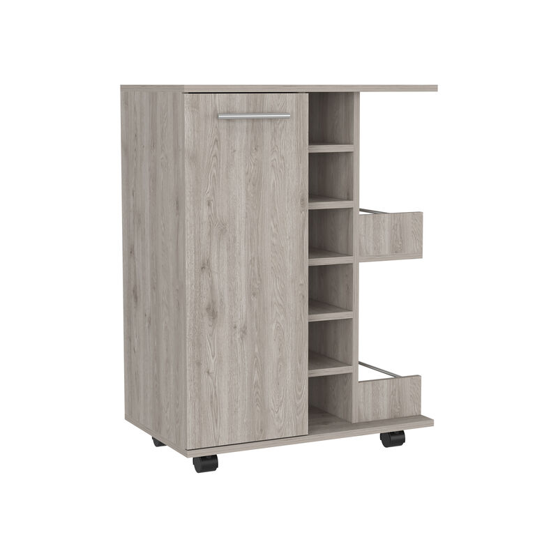 Bar Cart Wells, Living Room, Light Gray