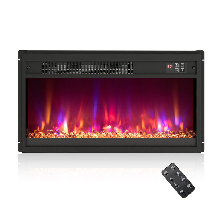 Electric Fireplace Insert with Remote Control for Convenient Home Heating and Ambiance