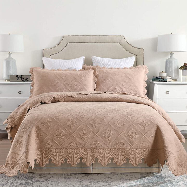 MarCielo 100% Cotton Oversized Bedspread Quilt Set TK
