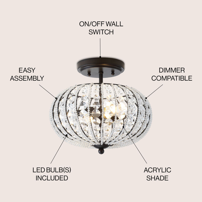 Catalina Metal /Acrylic LED Semi-Flush Mount