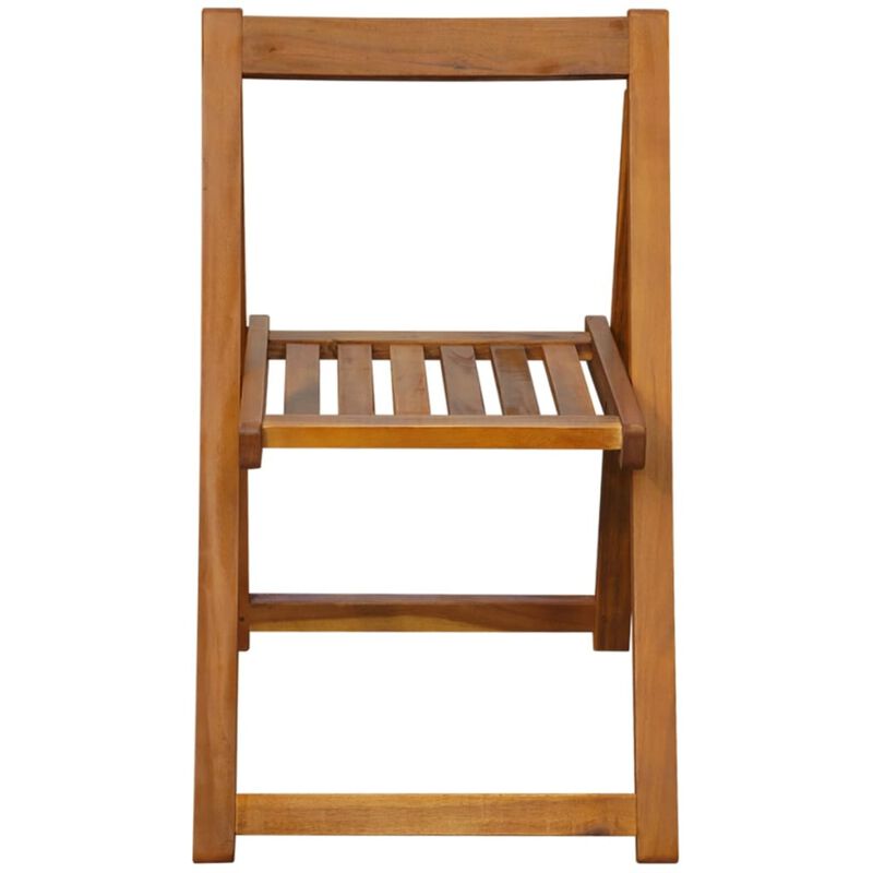 vidaXL Folding Garden Chairs 2 pcs Solid Acacia Wood