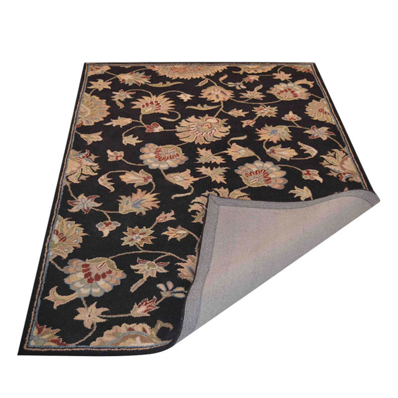 RUGSOTIC CARPETS HAND TUFTED WOOL ECO-FRIENDLY AREA RUGS  - 8'x11', Rectangle Shape, Brown, Classic Oriental Traditional  Design, High Pile Handmade Area Rugs for Living Room, Bed Room (K00653)