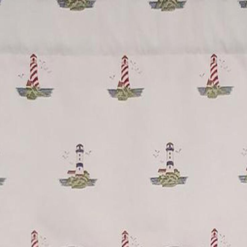 RLF Home Modern Design Classic Lighthouse Regal Style Window Valance 50" x 17" Vanilla
