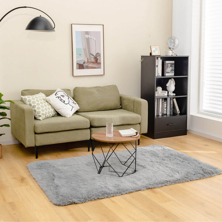 4x6 Feet Modern Soft Shag Rug with Non-slip Grip Dots