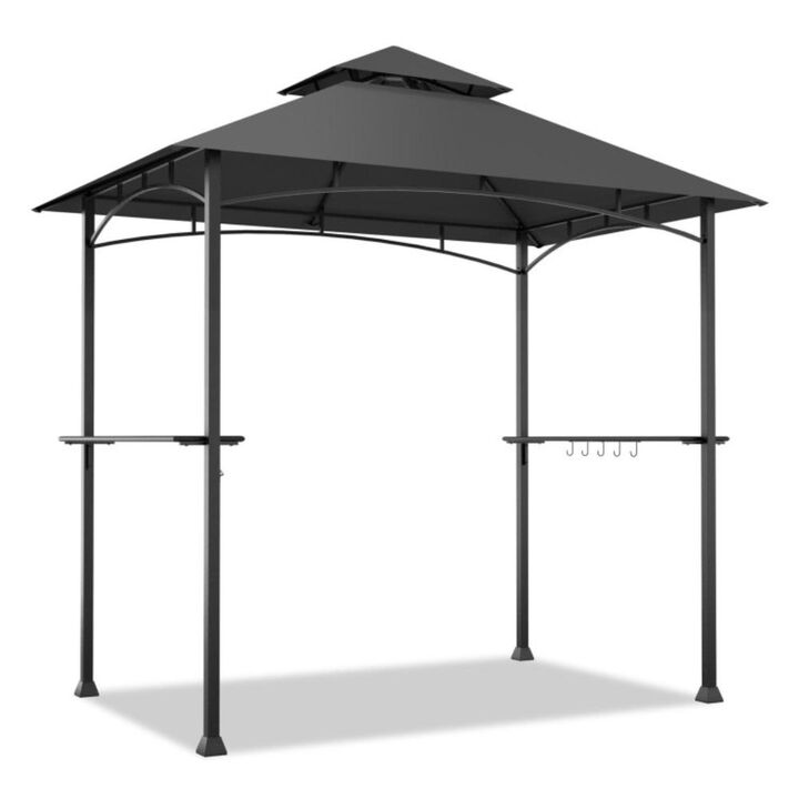 Hivvago 8 x 5 Feet Outdoor Barbecue Grill Gazebo Canopy Tent BBQ Shelter