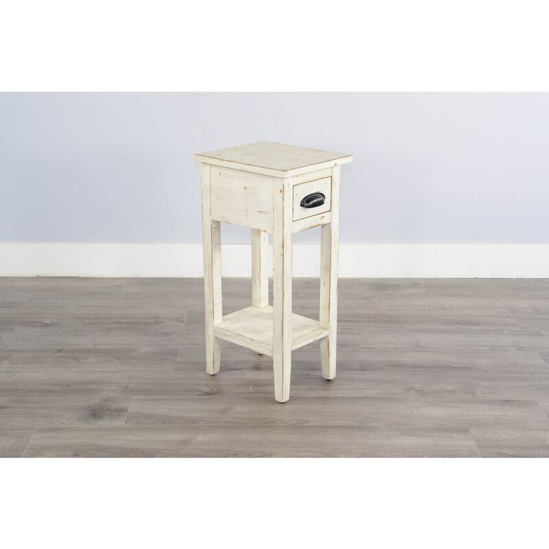 Sunny Designs White Sand Chair Side Table