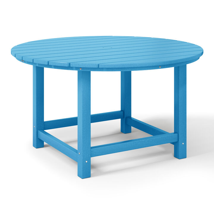 WestinTrends Kids Outdoor Patio Furniture HDPE Round Dining Table