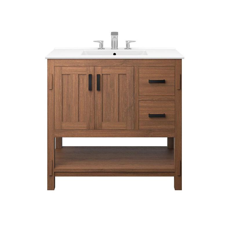 Modway Ashlyn 36” Wood Bathroom Vanity