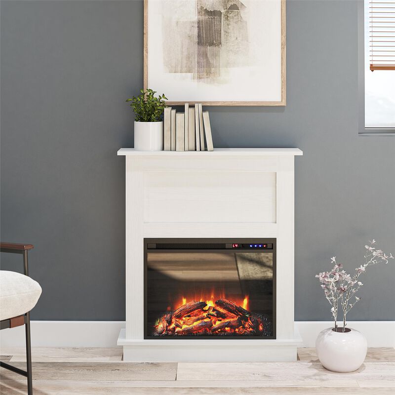 Ameriwood Home Ellsworth Fireplace Space Heater with Mantel