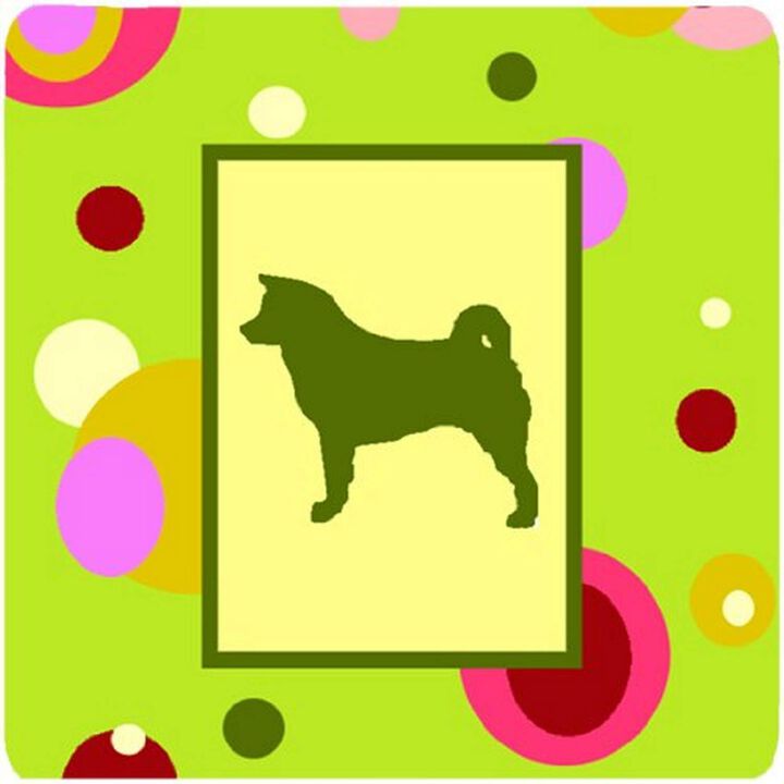 Caroline's Treasures CK1004FC Akita Foam Coasters (Set of 4), 3.5 H x 3.5 W, Multicolor