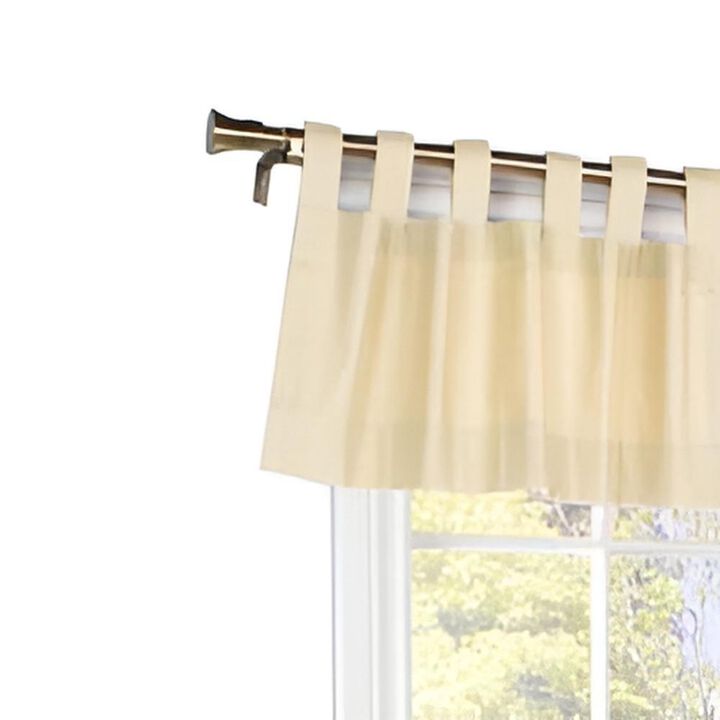 Commonwealth Thermalogic Weather Insulated Cotton Fabric Tab Valance - 40"x15" - Natural
