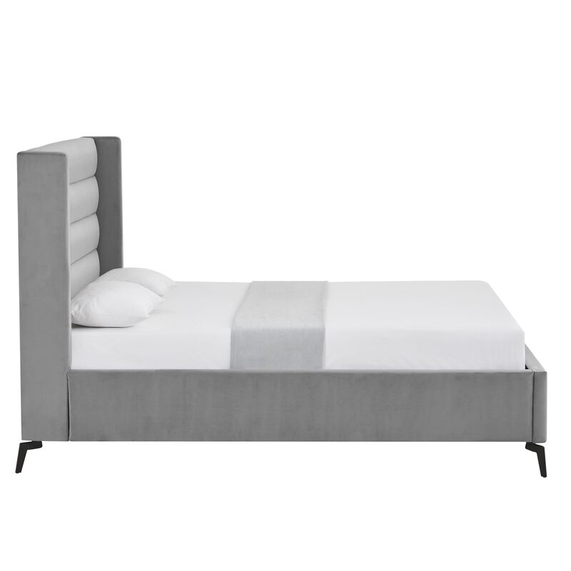 Inspired Home Ames Velvet Platform Bed
