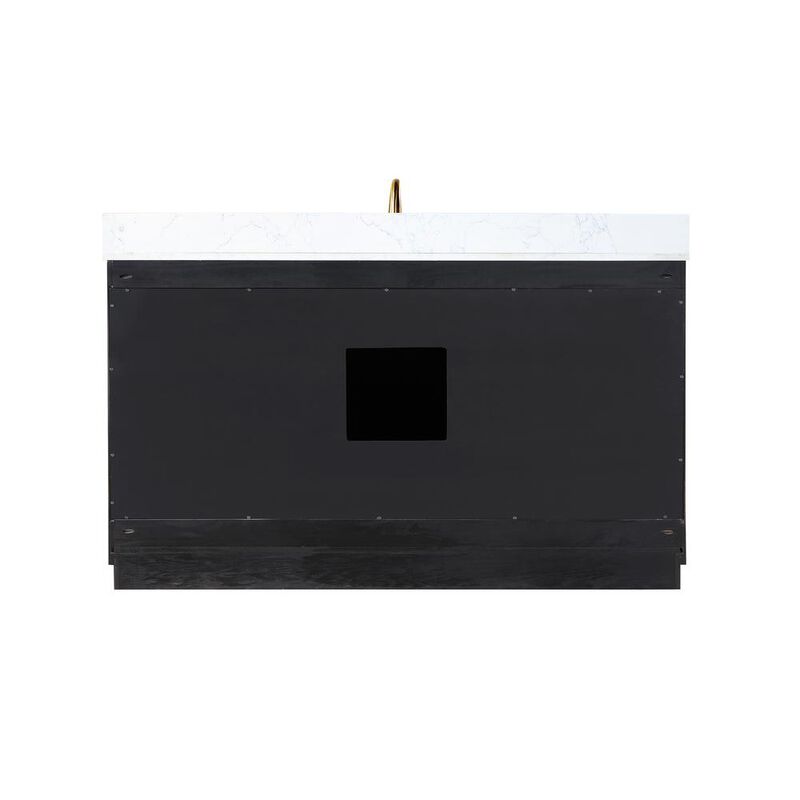 Altair 60 Single Bathroom Vanity Set in Black Oak without Mirror