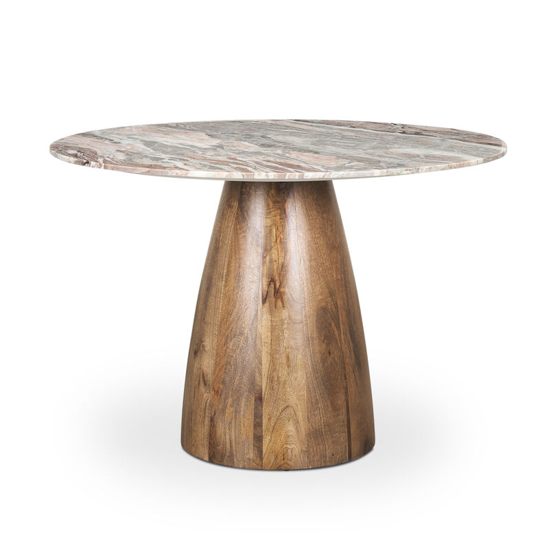 Allyson 42" Pink Marble Dining Table