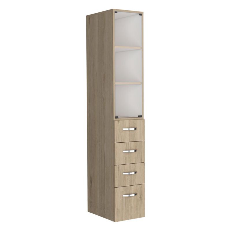 Linen Cabinet Epic, Bathroom, Light Pine / White