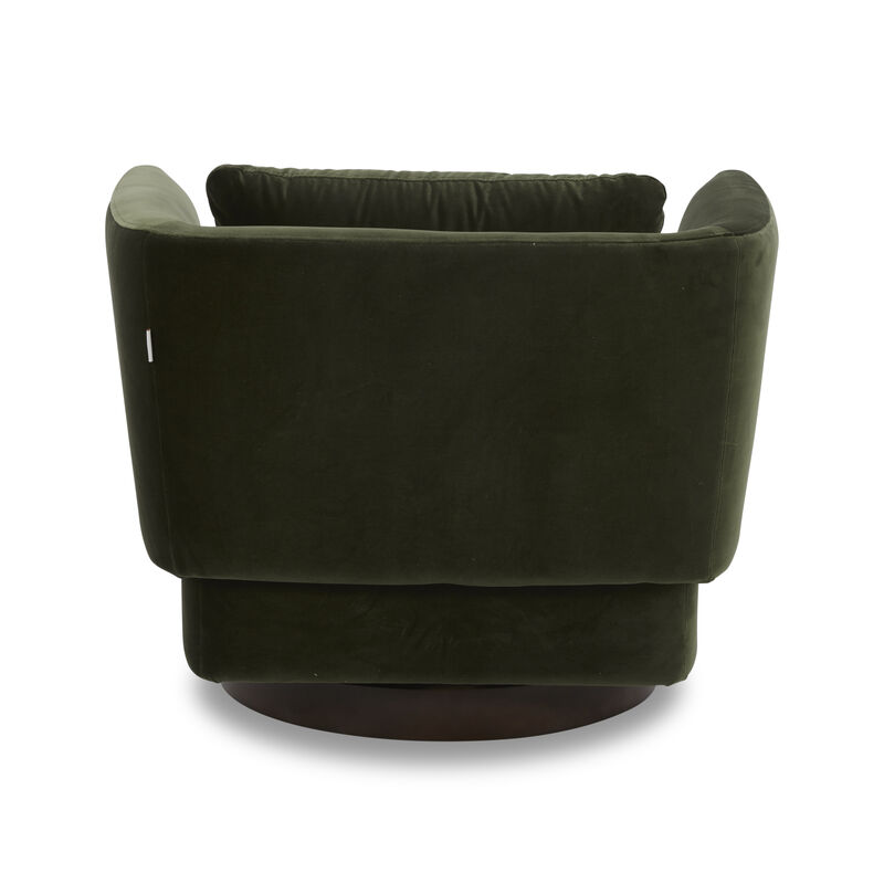 Velvet Swivel Chair - Falkirk Military Green