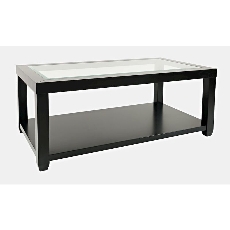 Jofran Urban Icon Contemporary Rectangular Glass Inlay Coffee Table