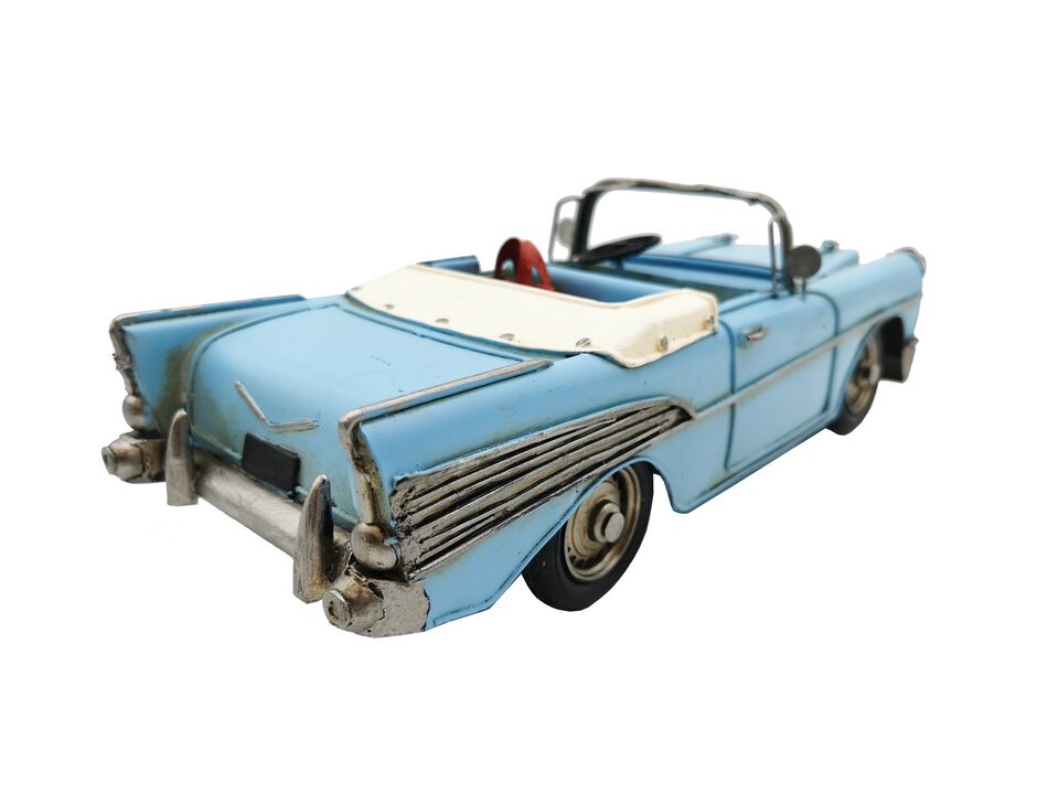 Blue Classic Convertible Car Metal Model