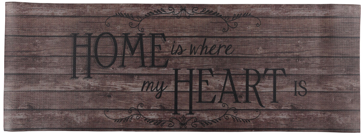 20 in. x 55 in. Anti-Fatigue Kitchen Runner Mat - Home is Where My Heart Is
