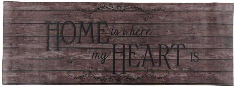 20 in. x 55 in. Anti-Fatigue Kitchen Runner Mat - Home is Where My Heart Is